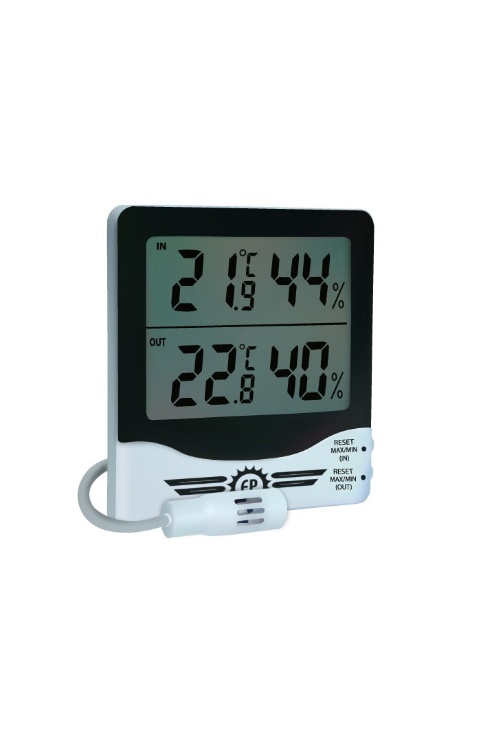 Hydro Axis Thermometer & Hygrometer Large Screen – Hydro Hill Hydroponics